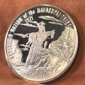 1971 SILVER SOVEREIGN NATION OF THE HAVASUPAI ~INDIAN TRIBAL SERIES .999 S PROOF